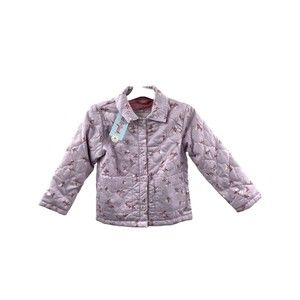 Cat and Jack quilted floral button down jacket 3T Purple New With Tags 119